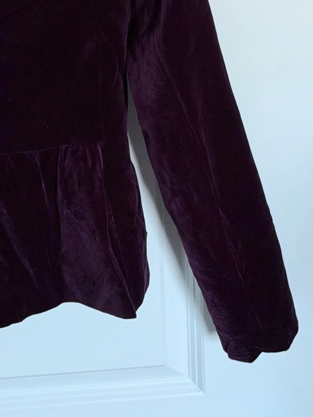 NEW J. Crew Women's Deep Plum Eden Velvet Blazer Jacket Size 0 39667